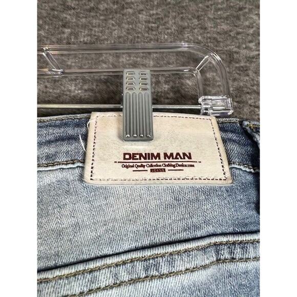 Denim Man Faded Distressed Jeans 33 - Picture 5 of 8